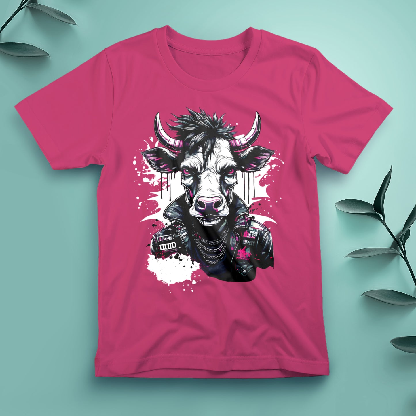 Punk Cow (Pink) - Tee, Unisex
