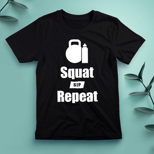 Squat, Sip, Repeat - Tee, Unisex