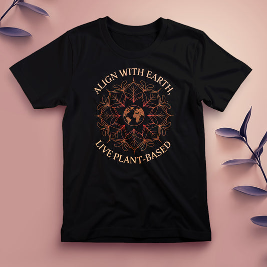 Align with Earth, Live Plant-Based - Tee, Unisex