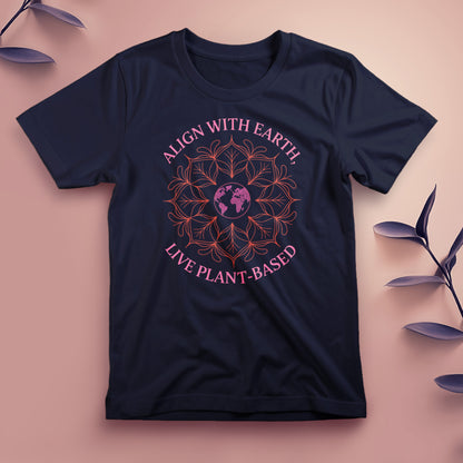 Align with Earth, Live Plant-Based - Tee, Unisex