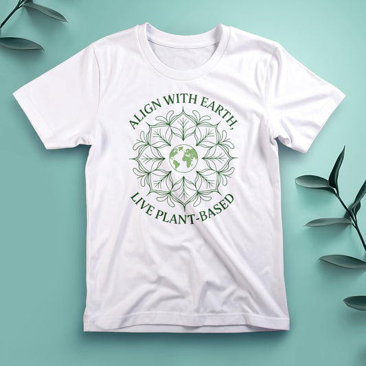 Align with Earth, Live Plant-Based - Tee, Unisex