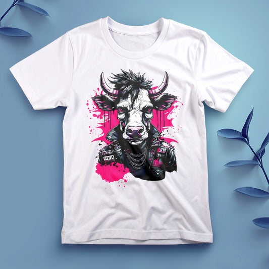 Punk Cow (Pink) - Tee, Unisex