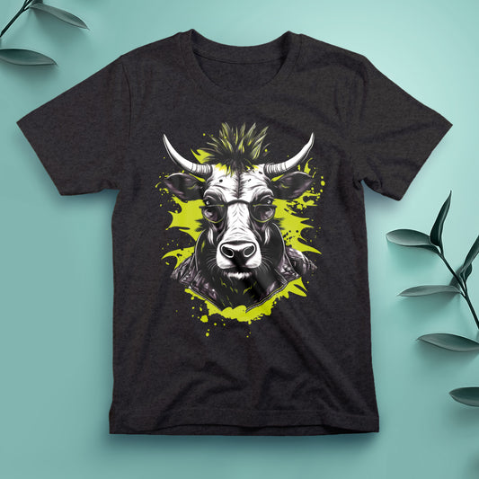 Punk Cow (Yellow) - Tee, Unisex