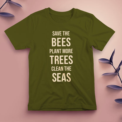 Save the Bees, Plant More Trees- Tee, Unisex