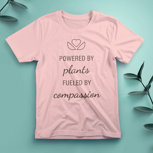 Powered by Plants, Fueled by Compassion (2) - Tee, Unisex